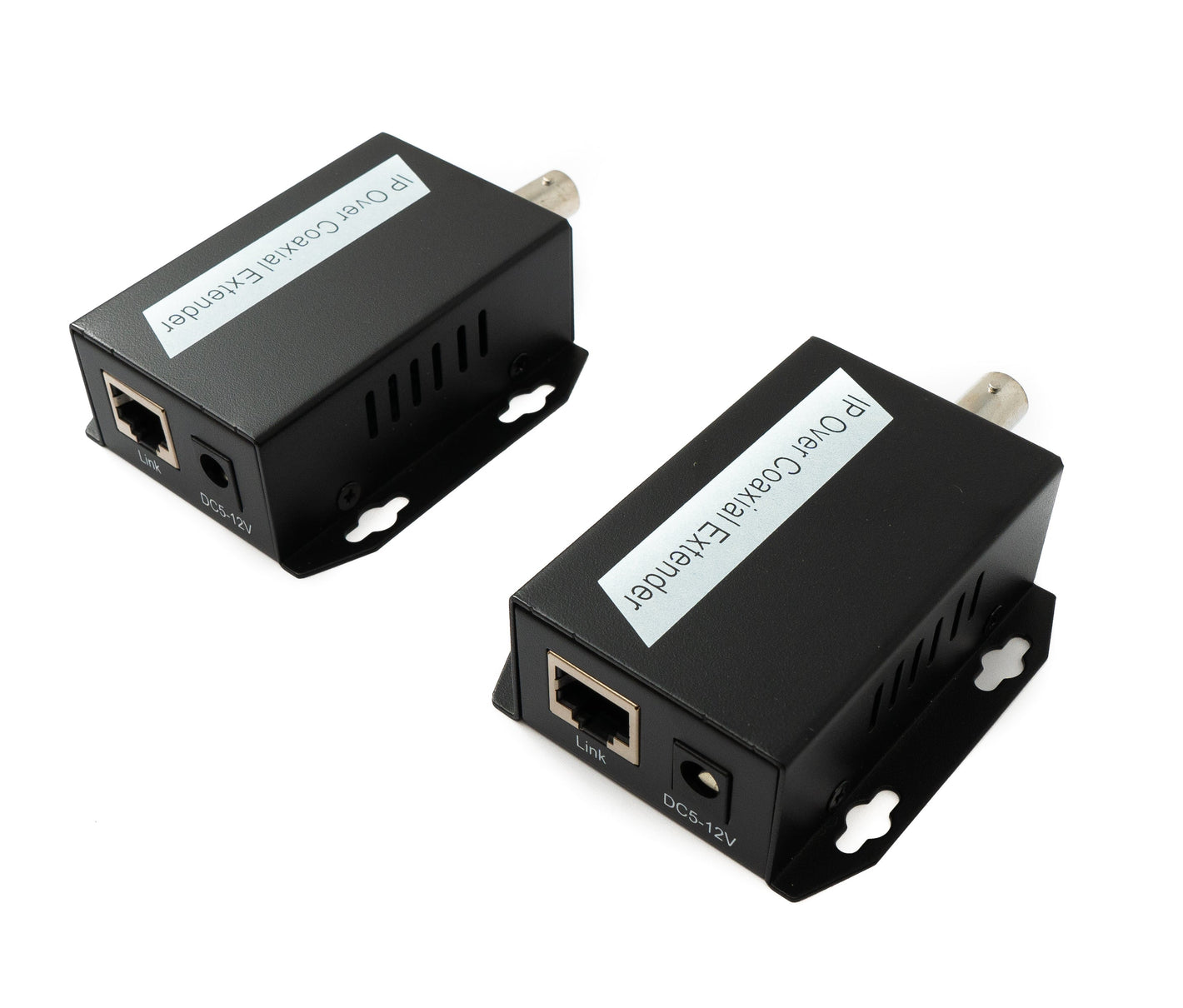 SYSTEM-S 75 Ohm IP Extender Set LAN RJ45 to BNC coaxial cable in black