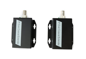 SYSTEM-S 75 Ohm IP Extender Set LAN RJ45 to BNC coaxial cable in black