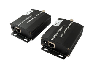 SYSTEM-S UTP IP Transceiver Set LAN RJ45 zu BNC Koaxialkabel in Schwarz