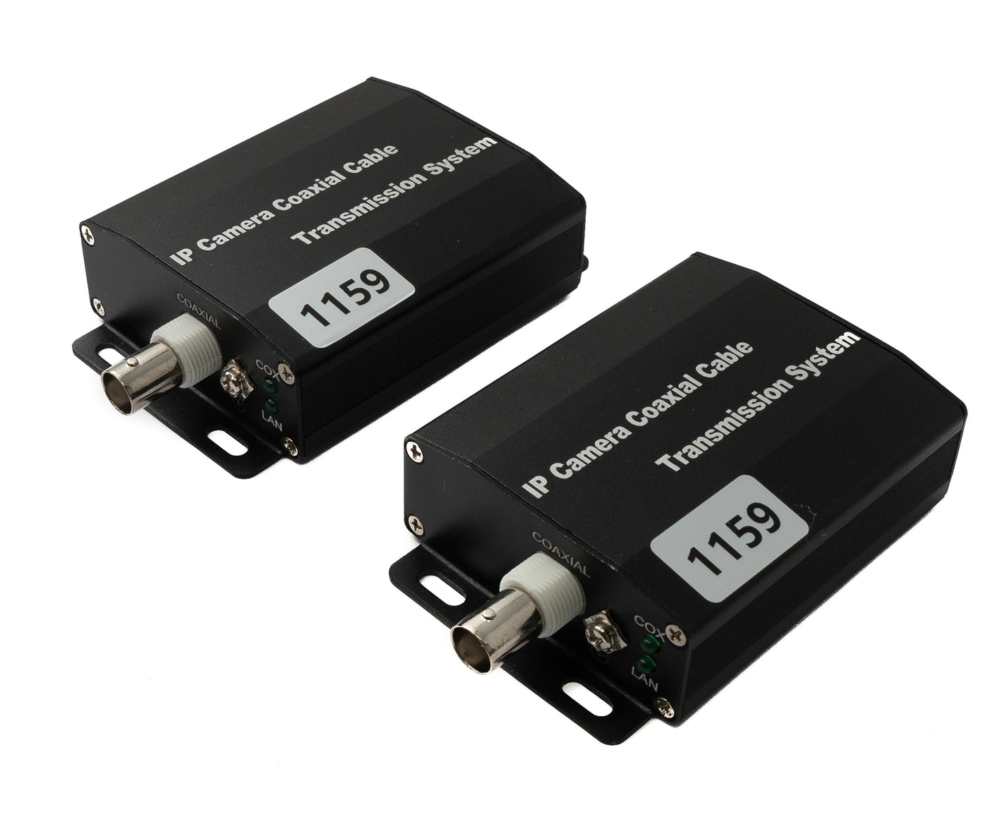 SYSTEM-S UTP IP Transceiver Set LAN RJ45 zu BNC Koaxialkabel in Schwarz