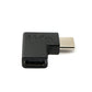 SYSTEM-S USB 3.1 Adapter Typ C Stecker zu Buchse Winkel Kabel in Schwarz