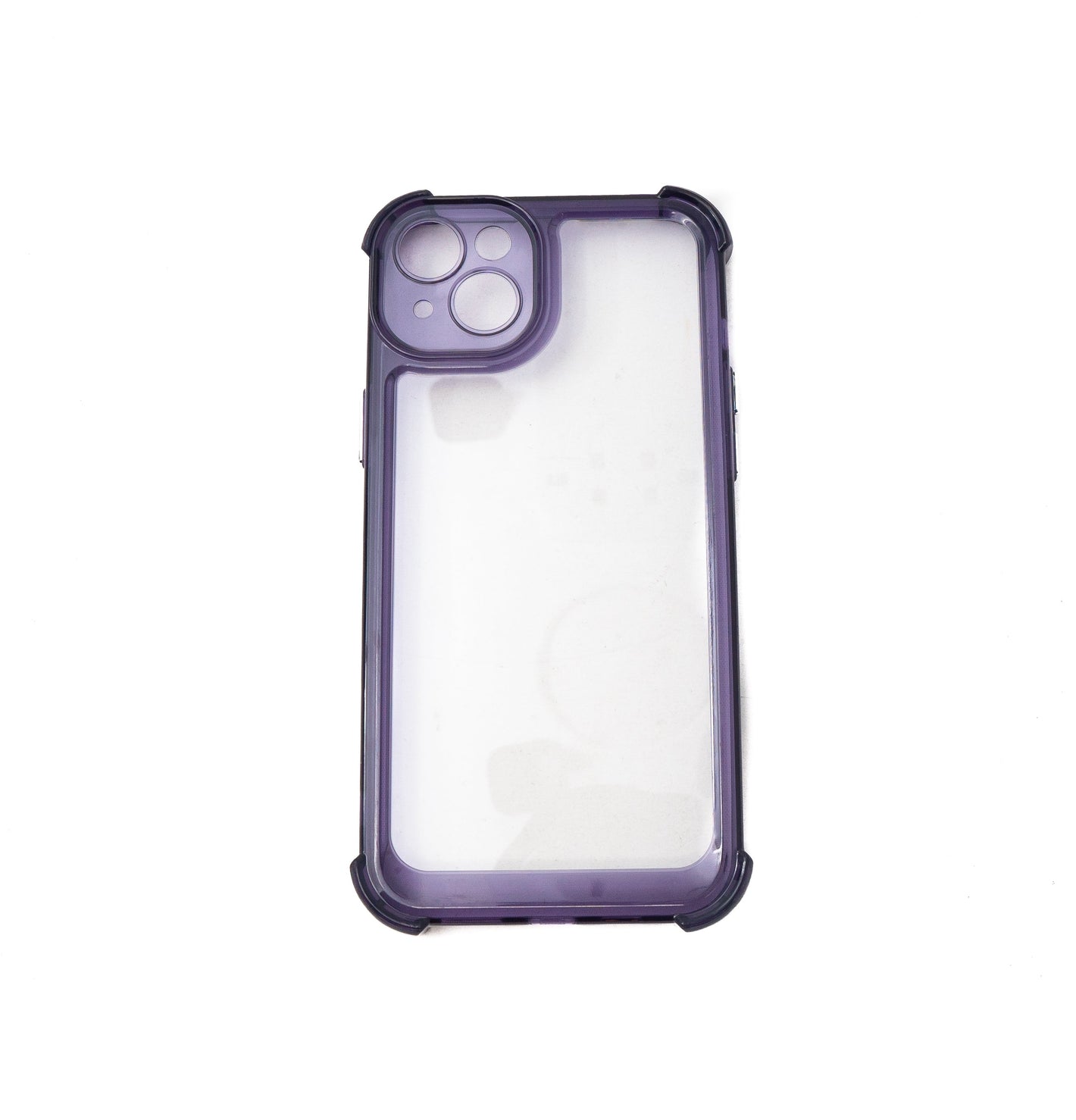 Custodia protettiva antiurto in TPU viola trasparente per iPhone 14 Plus