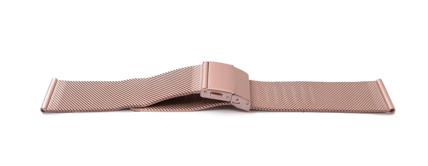 Bracelet en métal milanais SYSTEM-S pour montre intelligente Fitbit Versa 4 3 2 Sense en rose