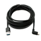 Cable SYSTEM-S USB 3.2 Gen 1 4m Tipo C Macho a 3.0 Tipo A Macho Adaptador Ángulo Negro