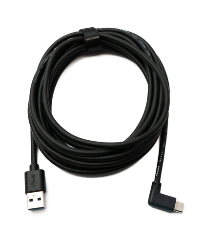 Cable SYSTEM-S USB 3.2 Gen 1 4m Tipo C Macho a 3.0 Tipo A Macho Adaptador Ángulo Negro