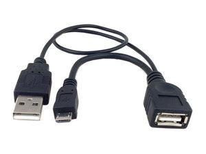 System-S 2 in 1 OTG USB A (male/female) Micro USB Host Kabel 30 cm