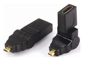 System-S Verstellbarer HDMI Host zu Micro HDMI Adapter Kupplung 90° Winkel