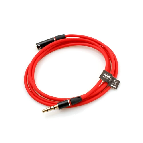 System-S 3.5 mm jack to 3.5 mm jack audio stereo AUX cable extension male to female 110 cm