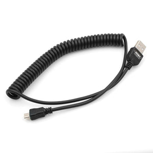 System-S Micro USB Kabel Datenkabel Ladekabel Spiralkabel 30 - 135 cm