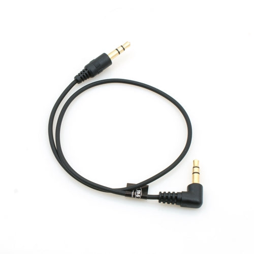 System-S 3-pin 2x 3.5 mm jack audio stereo AUX headset cable extension with 90° angle plug 30 cm