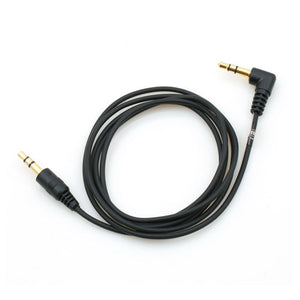 System-S 3-poliges 2x 3.5 mm Klinke Audio Stereo AUX Headset Kabel Verlängerung mit 90° Winkelstecker 100 cm