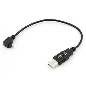 System-S Micro USB adapter cable 90° angle plug 20 cm