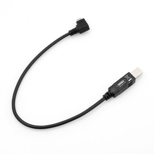 System-S USB Typ-B zu Micro USB Kabel Datenkabel Ladekabel 90° Winkelstecker 25 cm