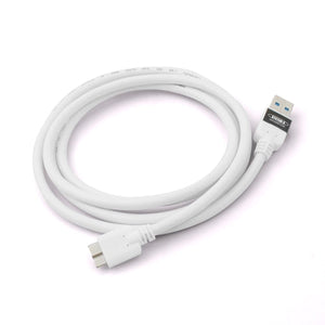 Câble de chargement de câble de données System-S Micro USB 3.0 (USB 3.0 Micro-B) 140 cm en blanc
