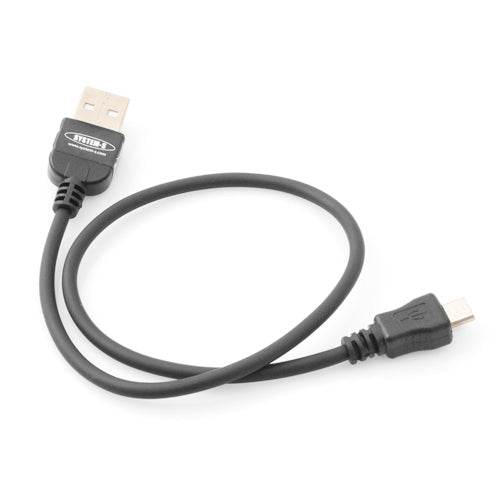 System-S 30 cm high speed micro USB charging cable for twice as fast charging. Double time charging, twice the charging speed 2x faster