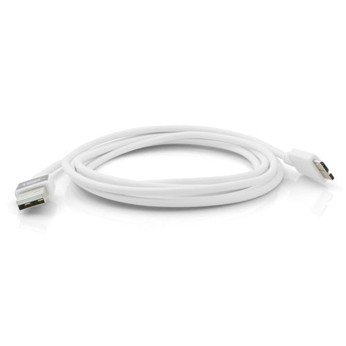 System-S 2 m meter high speed micro USB 3.0 charging cable for twice as fast charging. Double time charging, twice the charging speed 2x faster in white
