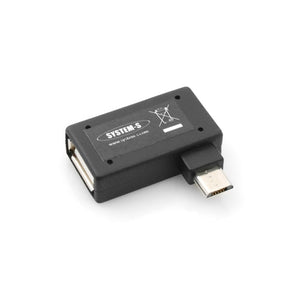 Prise angle 90° System-S (angle gauche) Câble hôte USB vers Micro USB OTG Connexion de clé USB avec port Micro USB supplémentaire pour smartphone tablette PC