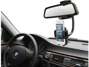 Brazo soporte para espejo retrovisor de coche System-S para GPS, teléfono móvil, smartphone y otros dispositivos