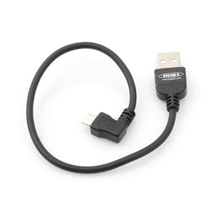 SYSTEM-S Micro USB Kabel Winkelstecker Datenkabel und Ladekabel 90° gewinkelt 20 cm