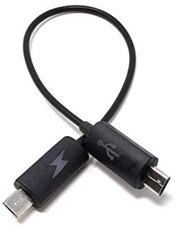 SYSTEM-S OTG Host und Ladeadapter Kabel Micro USB zu Micro USB für Smartphone, schwarz