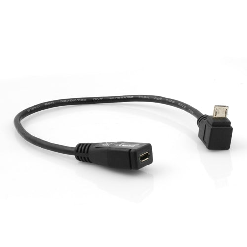 System-S Micro USB cable, 90° angle to Micro USB socket, 20 cm