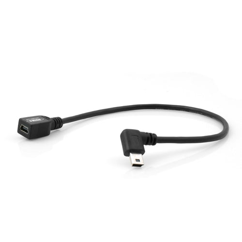 System-S Mini USB angled plug to Mini USB socket data and charging cable 25 cm