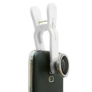 System-S morsetto a clip fisheye set obiettivo fisheye grandangolo e obiettivo macro per smartphone, cellulare, tablet PC