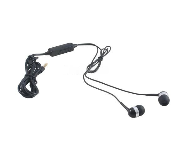 Cuffie stereo intrauricolari con jack da 3,5 mm Controllo del volume AUX in nero