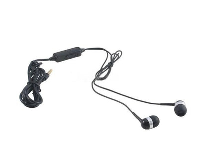 SYSTEM-S Stereo In Ear Headphones 3.5 mm Jack AUX Volume Control in Black