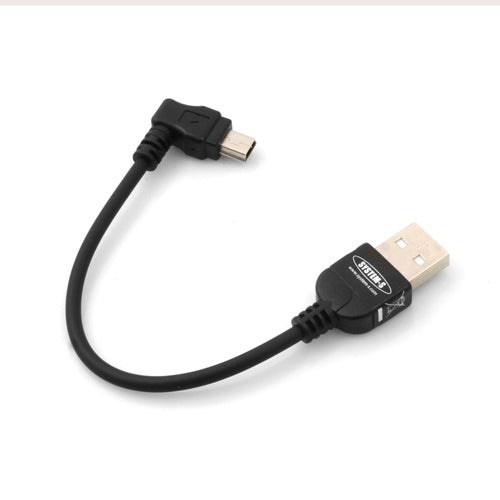 Cable mini USB SYSTEM-S de 10 cm en ángulo de 90°