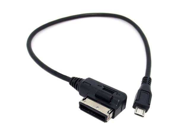 System-S Cavo adattatore per cavo di ricarica micro USB per auto per VW Audi Media in AMI MDI 25 cm