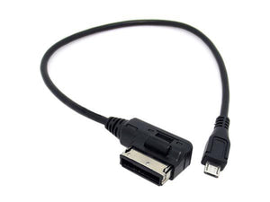 Cable adaptador de carga micro USB para coche System-S para VW Audi Media en AMI MDI 25 cm