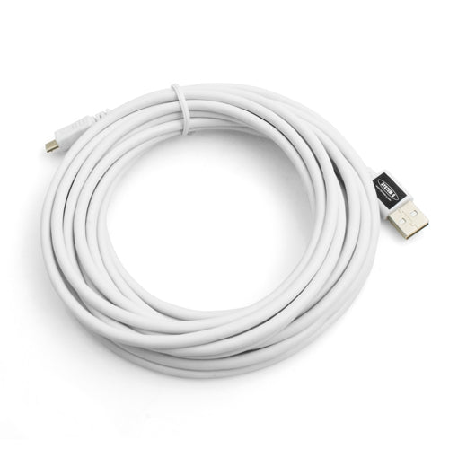 Cavo dati Micro USB System-S da 5 m, cavo di ricarica in bianco