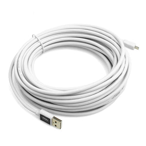 SYSTEM-S 10 m meter Micro USB Kabel Ladekabel in weiß