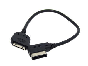 Câble adaptateur voiture System-S pour iPhone iPod connexion 30 broches pour VW Audi Media In AMI MDI