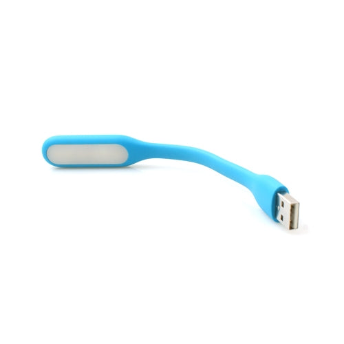 System-S Gooseneck USB A Lampada a LED per laptop PC portatile con porta USB A blu