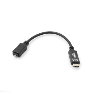 System-S USB 3.1 Type C (male) to USB Micro B (female) data cable charging cable adapter cable extension (approx. 15 cm)