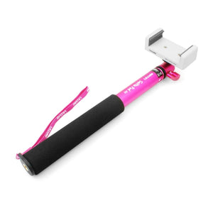 SYSTEM-S Matin Selfie Rod Stick Monopode Télescopique Environ 25 cm - 100 cm Support pour Perche à Selfie