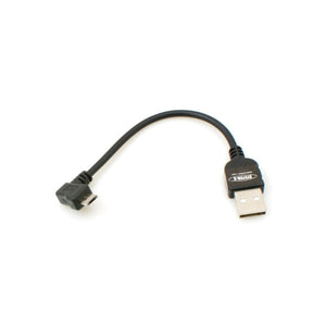 System-S Micro USB 2.0 Kabel gewinkelt 90 grad Winkelstecker (links/male) Adapter Datenkabel und Ladekabel 10 cm