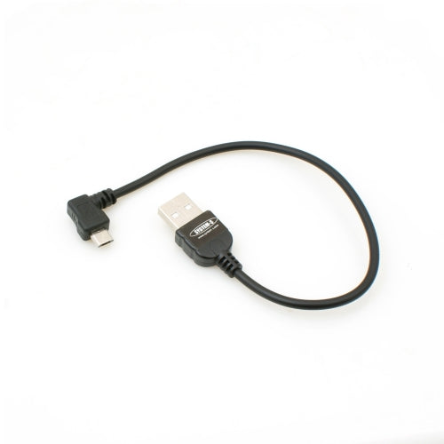 System-S Micro USB 2.0 cable angled 90 degree angle plug (left/male) adapter data cable and charging cable 20 cm