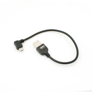 System-S Micro USB 2.0 Kabel gewinkelt 90 grad Winkelstecker (links/male) Adapter Datenkabel und Ladekabel 20 cm