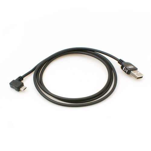 System-S Micro USB 2.0 cable angled 90 degree angle plug (left/male) adapter data cable and charging cable 100 cm