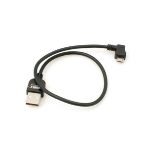 System-S Micro USB 2.0 Kabel gewinkelt 90 grad Winkelstecker (links/male) Adapter Datenkabel und Ladekabel 30 cm