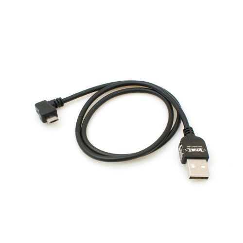 System-S Micro USB 2.0 Kabbel gewinkelt 90 grad Winkelstecker (links/male) Adapter Datenkabel und Ladekabel 50 cm