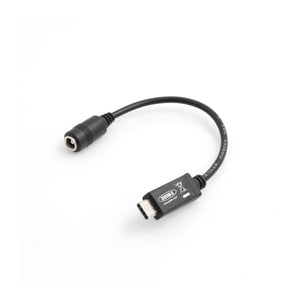 System-S USB 3.1 Type C male zu DC 5.5 V, 2.A, 2,5 mm Stromkabel female Adapter Kabel Verlängerung 17 cm