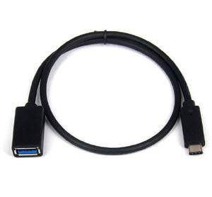 System-S USB 3.1 Type C Male to USB 3.0 Type A or USB 2.0 Female Data Cable Charging Cable Adapter Extension 50 cm