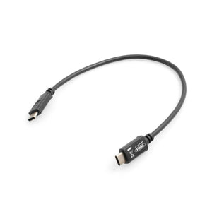 System-S Cable adaptador USB 3.1 Tipo C (macho) a USB 3.1 Tipo C (macho) Cable de datos Cable de carga 30 cm negro