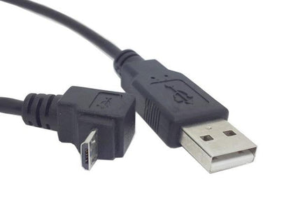 System-S Adaptateur micro USB Câble de données Câble de chargement Câble Prise coudée à 90° 20 cm