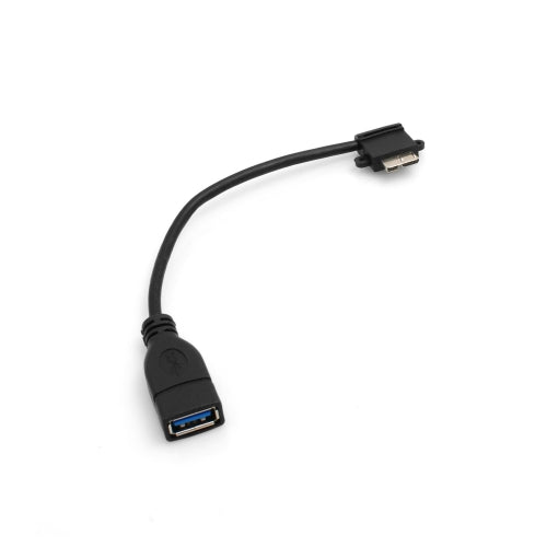 SYSTEM-S Micro USB 3.0 Host Adapter OTG Cable 90 degree right angled angled plug 15 cm