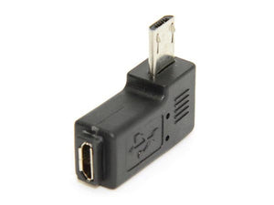 System-S 90° grad Links gewinkelt Winkelstecker Micro USB auf Micro USB Adapter OTG Host Cable Flash Drive Verbindung für Smartphone Handy Tablet PC